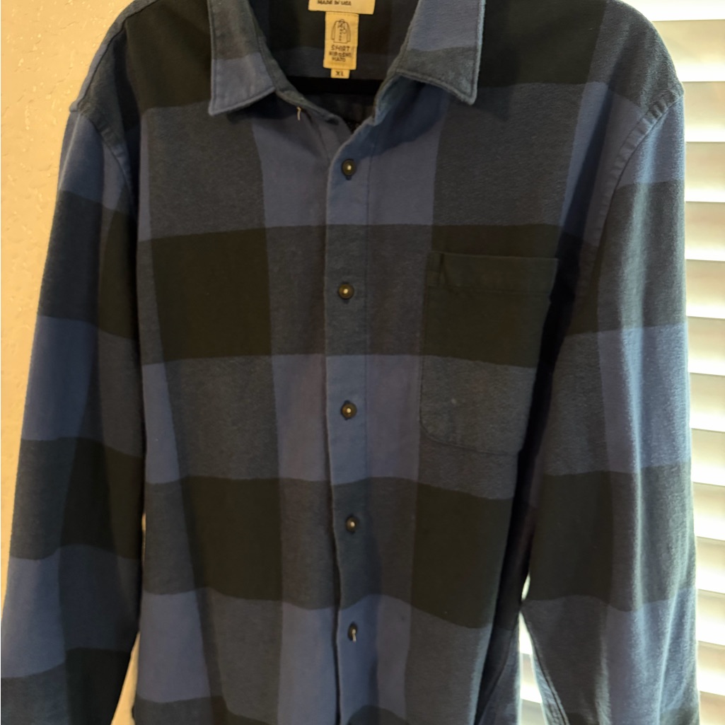 Kato Blue And Black Checkered Casual Shirt